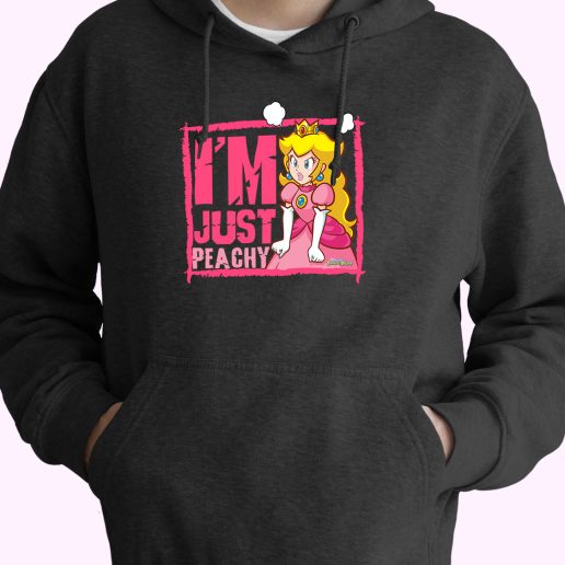 Im Just Peachy 70s Basic Hoodie 1.jpeg