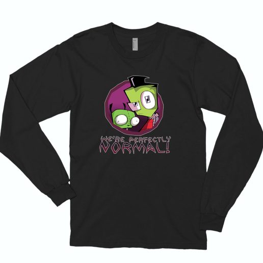 Invader Zim Were Perfectly Normal 70s Long Sleeve T shirt