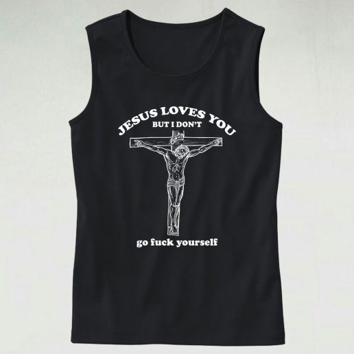 Jesus Love You Meme W 70s Tank Top Style