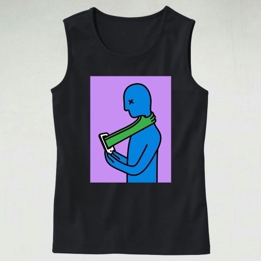 Nomophobia Phone Addiction Vintage 90s 70s Tank Top Style