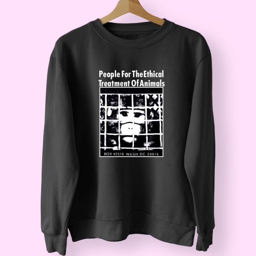 People For The Ethical Treatment Of Animals 70s Sweatshirt Inspired