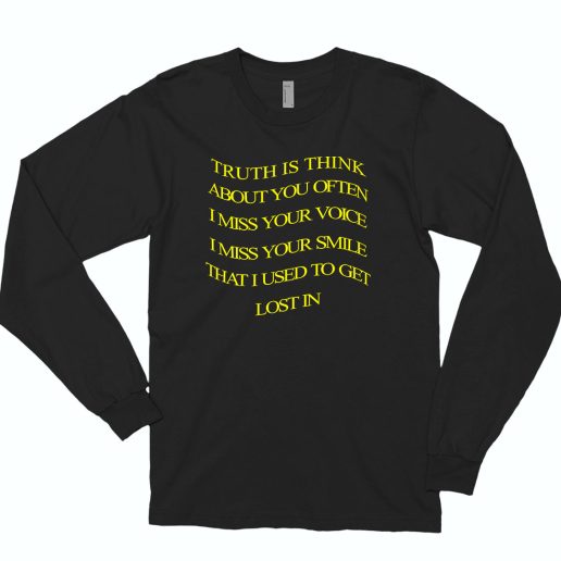 Phora Fake Smiles Lyrics Back 90s Style 70s Long Sleeve T shirt