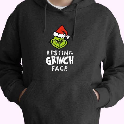 Resting Grinch Face 70s Basic Hoodie 1.jpeg