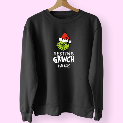 Resting Grinch Face Vintage 70s Sweatshirt