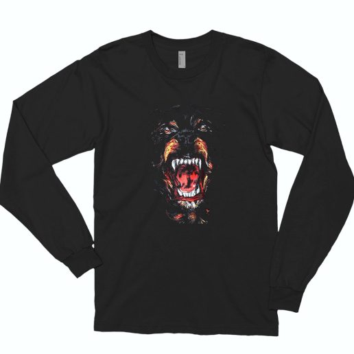 Rottweiler Dog 70s Long Sleeve T Shirt