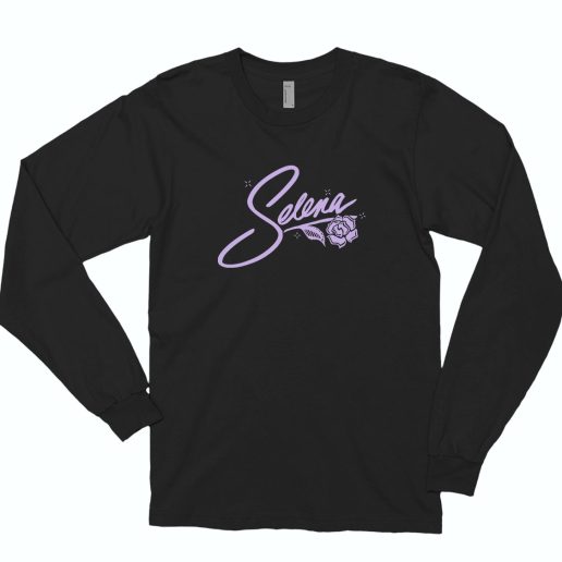 Selena Quintanilla Purple 70s Long Sleeve T Shirt