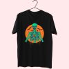 Skeleton I Love Halloween Pumpkin Heart Crop Top Shirt 70s T Shirt Outfit