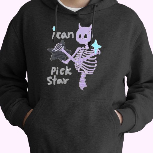 Skull I Can Pick Star 80s Oversized Hoodie