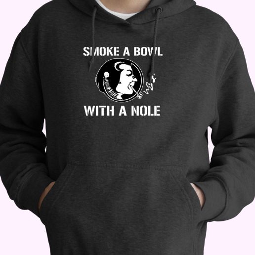 Smoke A Bowl With A Nole Black 70s Basic Hoodie 1.jpeg