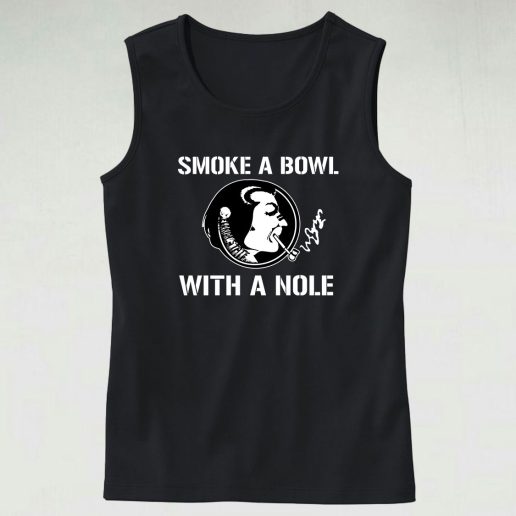 Smoke A Bowl With A Nole Black 70s Tank Top Style