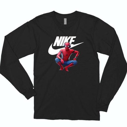 Spiderman Just Do It 70s Long Sleeve T Shirt