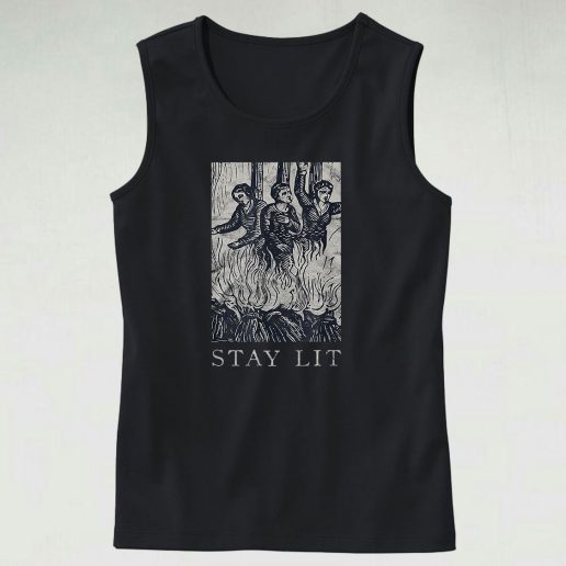 Stay Lit Satan Devil Hell Tank Top Outfit