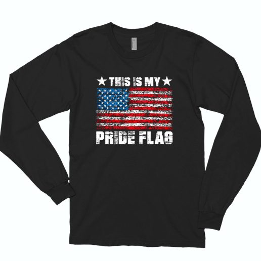 This My American Pride Flag 80s Long Sleeve T Shirt Style