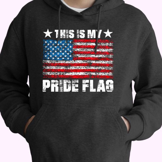 This My American Pride Flag 80s Oversized Hoodie