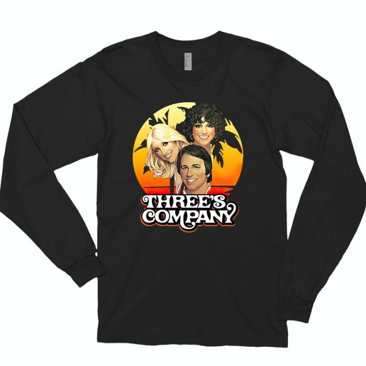 Three's Company Classic 90s 70s Long Sleeve T shirt