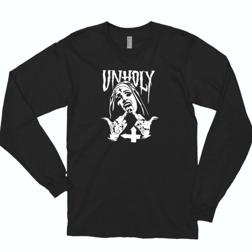 Unholy Satan 80s Long Sleeve T Shirt Style