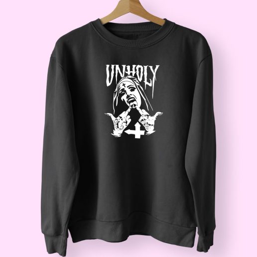 Unholy Satan Trendy 80s Sweatshirt