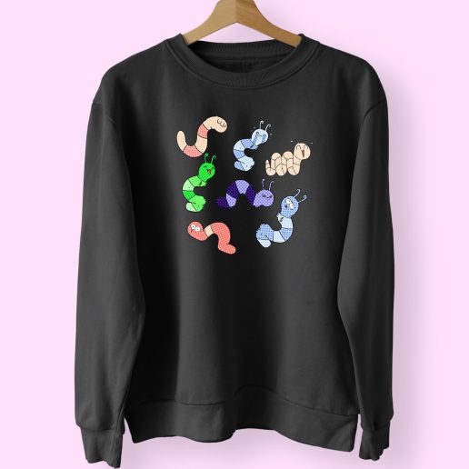 Worm Expression Trendy 80s Sweatshirt