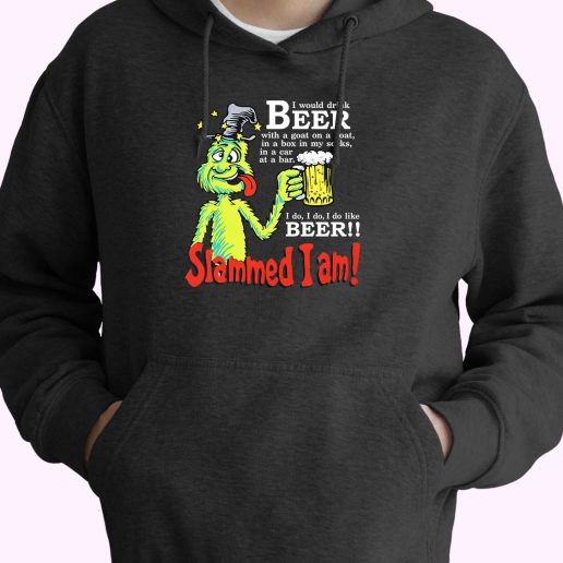 the Grinch I Would Drink Beer 70s Basic Hoodie 1.jpeg