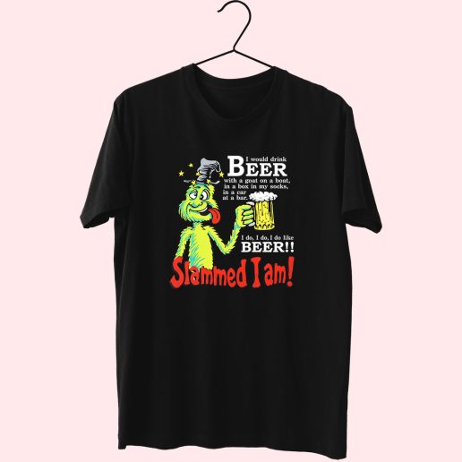 the Grinch I Would Drink Beer 70s T Shirt Outfit