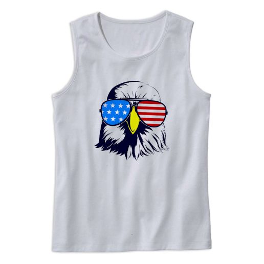 American Patriotic Eagle With Sunglasses Tank Top Outfit