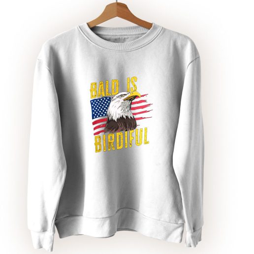 Bald Is Beautiful 4th Of July Vintage Sweatshirt