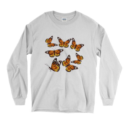 Beautiful Butterfly Vintage Long Sleeve Shirt