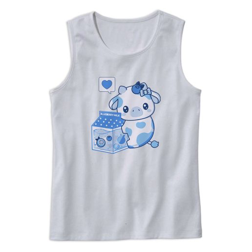 Blueberry Milk Cow Cute Tank Top