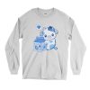 Blueberry Milk Cow Funny Long Sleeve T shirt