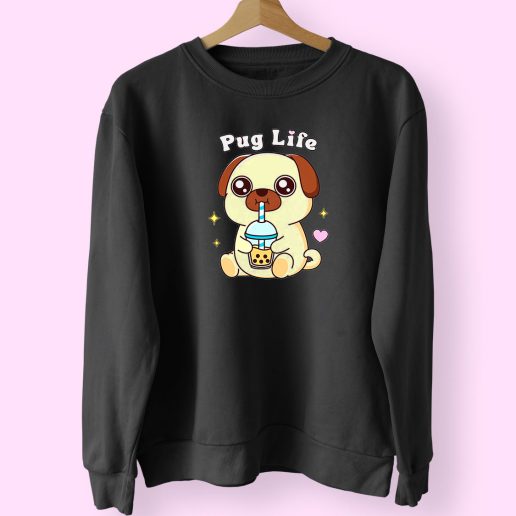 Boba Tea Pug Life Cute Sweatshirt