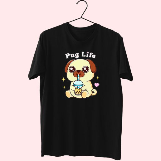 Boba Tea Pug Life Cute T Shirt