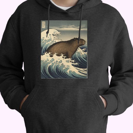 Capybaras On The Wave Cute Hoodie