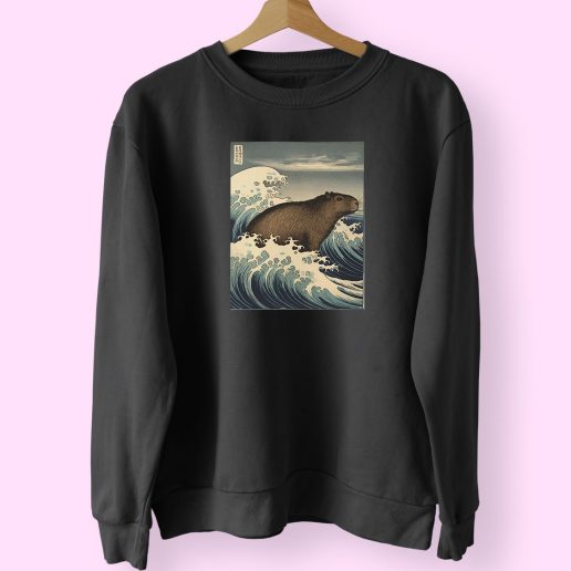 Capybaras On The Wave Cute Sweatshirt