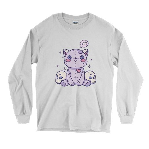 Creepy Cat Funny Long Sleeve T shirt