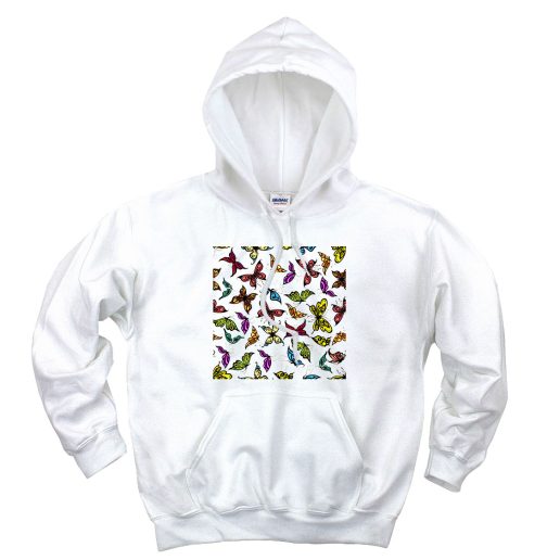 Flying Tropical Butterflies Aesthetic Graphic Hoodie