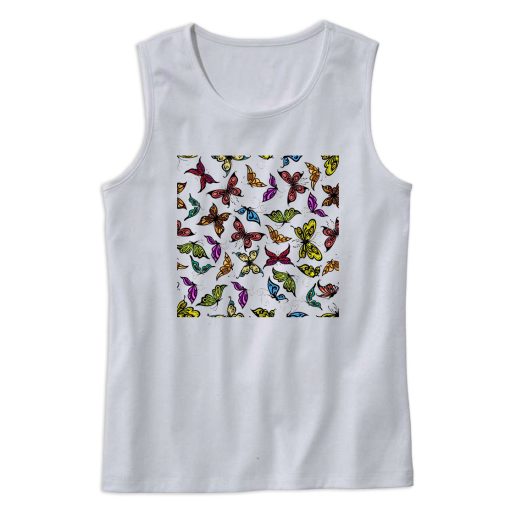 Flying Tropical Butterflies Tank Top Outfit