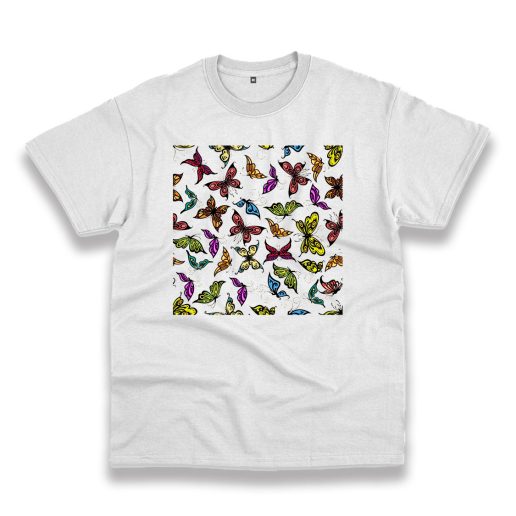 Flying Tropical Butterflies Vintage Tshirt