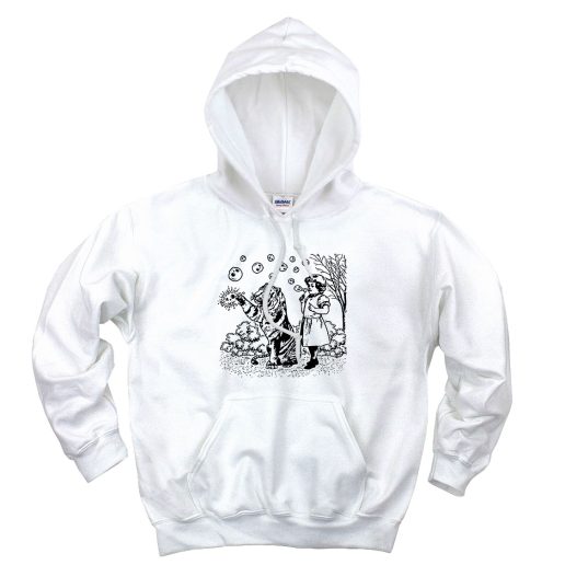 Girl And Tiger Shirt Blowing Skull Bubbles Weird Aesthetic Graphic Hoodie