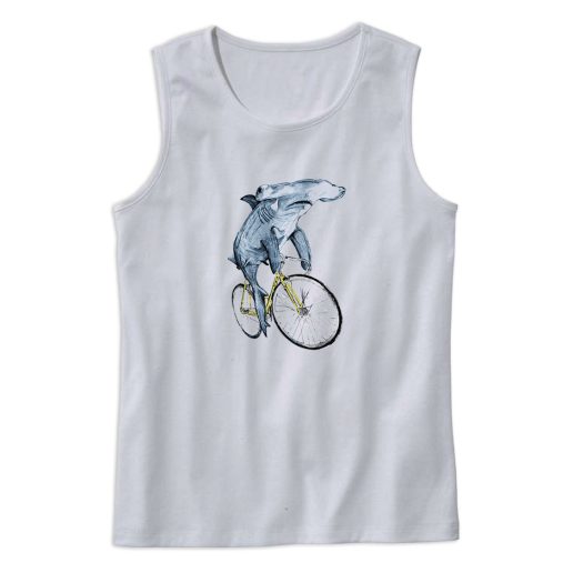 Hammerhead Riding Bicycle Cute Tank Top