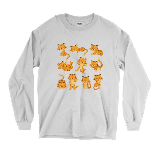 Happy Little Tiger Cubs Vintage Long Sleeve Shirt