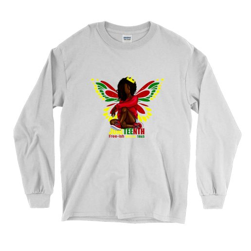 Juneteenth Butterfly Queen Vintage Long Sleeve Shirt