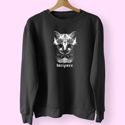 Lucipurr Cat Goth Cute Sweatshirt