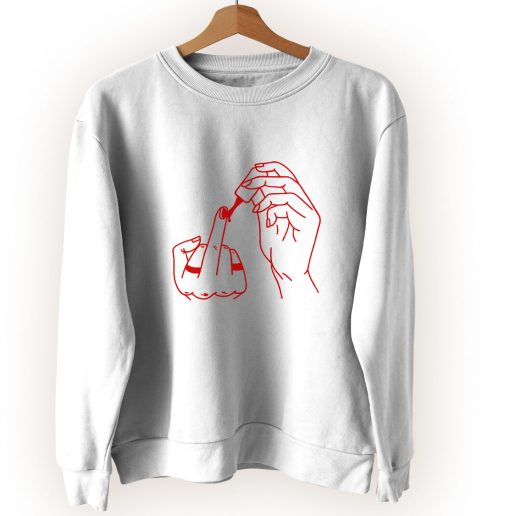 Middle Finger Polish Girl Gang Vintage Sweatshirt