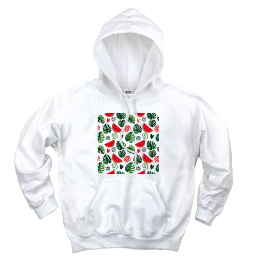 Monstera Leaves And Watermelon Aesthetic Graphic Hoodie