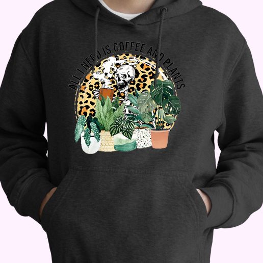 Morning Coffee And Plants Cute Hoodie