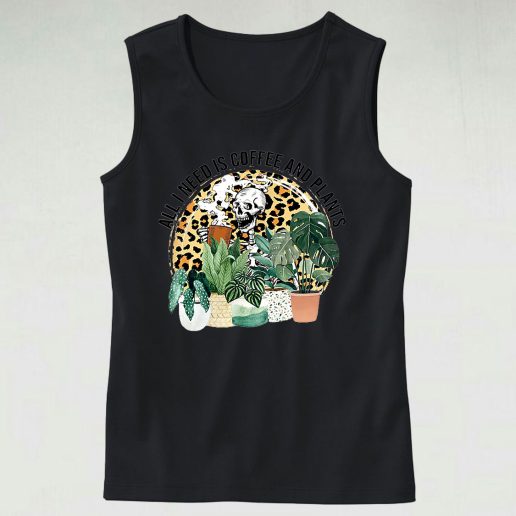 Morning Coffee And Plants Cute Tank Top