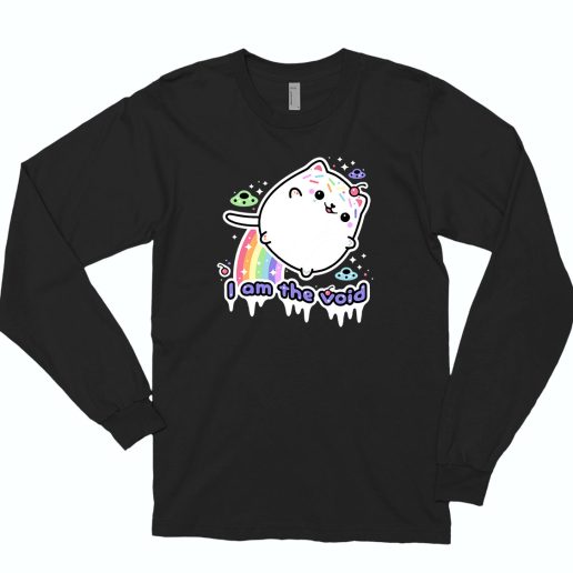 Rainbow Cat I Am The Void Cute Long Sleeve T shirt