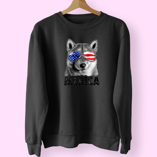 Shiba 4th Of July American Pride Cute Sweatshirt
