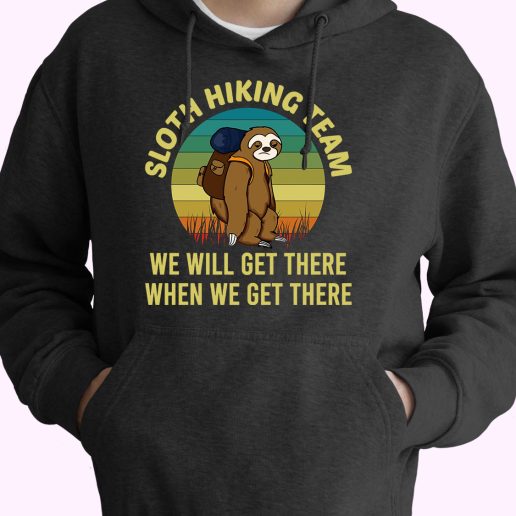 Sloth Hiking Team Cute Hoodie