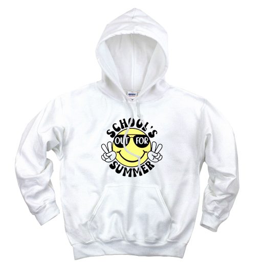 Smiley Schools Out For Summer Aesthetic Graphic Hoodie